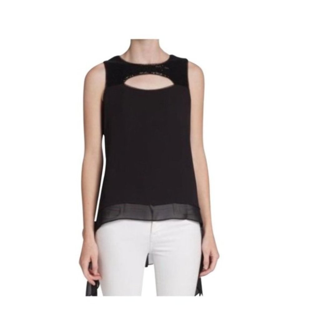 BCBG MaxAzria Bianca Cut Out Sequin Black XSmall